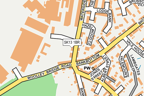 SK13 1BR map - OS OpenMap – Local (Ordnance Survey)
