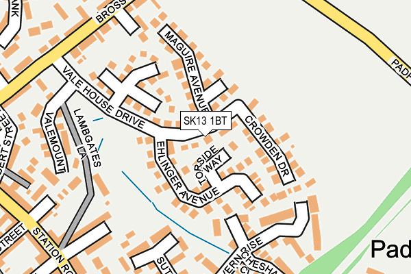 SK13 1BT map - OS OpenMap – Local (Ordnance Survey)