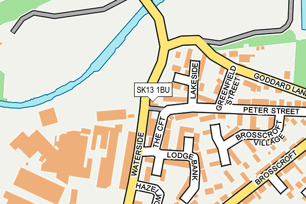 SK13 1BU map - OS OpenMap – Local (Ordnance Survey)