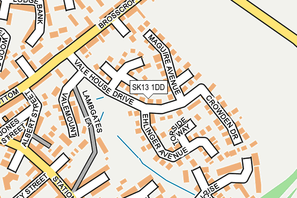 SK13 1DD map - OS OpenMap – Local (Ordnance Survey)