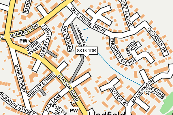 SK13 1DR map - OS OpenMap – Local (Ordnance Survey)