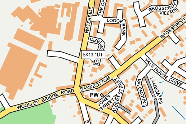 SK13 1DT map - OS OpenMap – Local (Ordnance Survey)