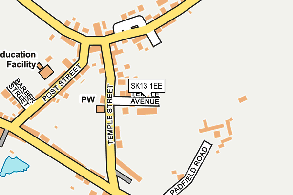 SK13 1EE map - OS OpenMap – Local (Ordnance Survey)