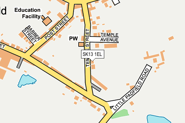 SK13 1EL map - OS OpenMap – Local (Ordnance Survey)