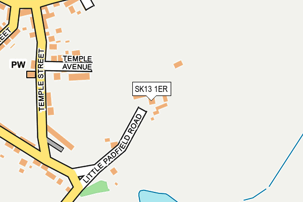 SK13 1ER map - OS OpenMap – Local (Ordnance Survey)