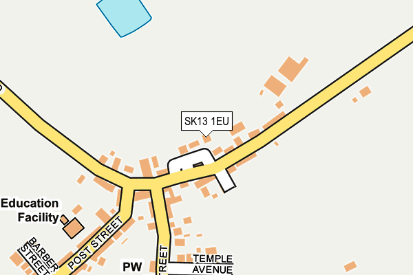 SK13 1EU map - OS OpenMap – Local (Ordnance Survey)