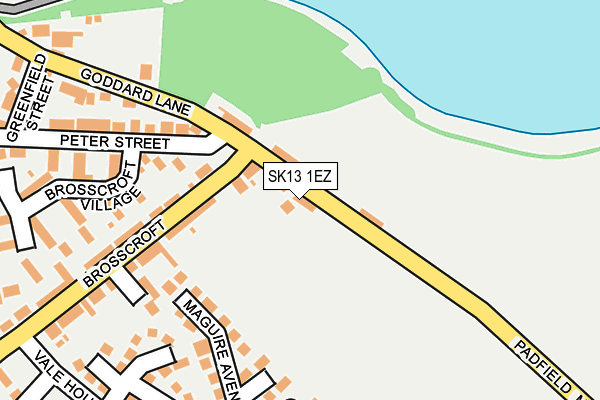 SK13 1EZ map - OS OpenMap – Local (Ordnance Survey)