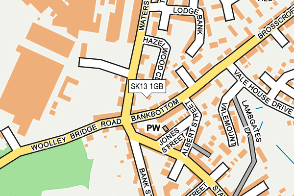 SK13 1GB map - OS OpenMap – Local (Ordnance Survey)