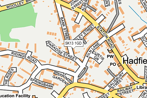 SK13 1GD map - OS OpenMap – Local (Ordnance Survey)