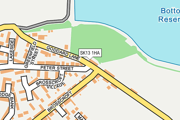SK13 1HA map - OS OpenMap – Local (Ordnance Survey)