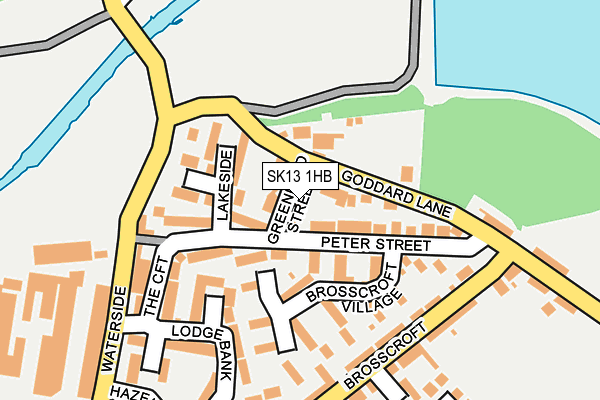 SK13 1HB map - OS OpenMap – Local (Ordnance Survey)