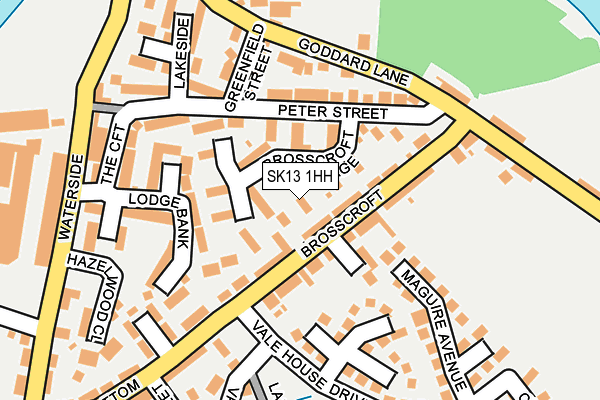 SK13 1HH map - OS OpenMap – Local (Ordnance Survey)