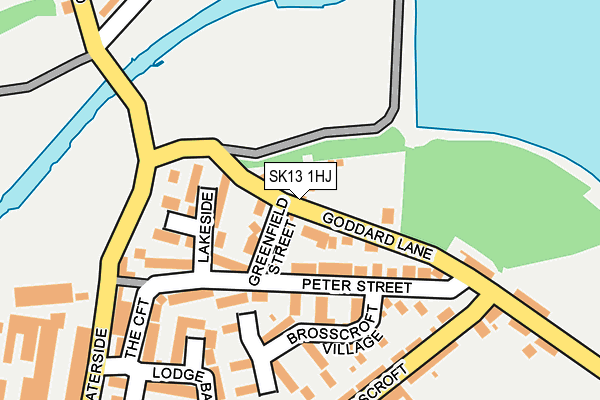 SK13 1HJ map - OS OpenMap – Local (Ordnance Survey)