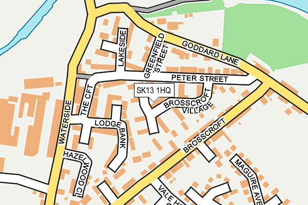 SK13 1HQ map - OS OpenMap – Local (Ordnance Survey)