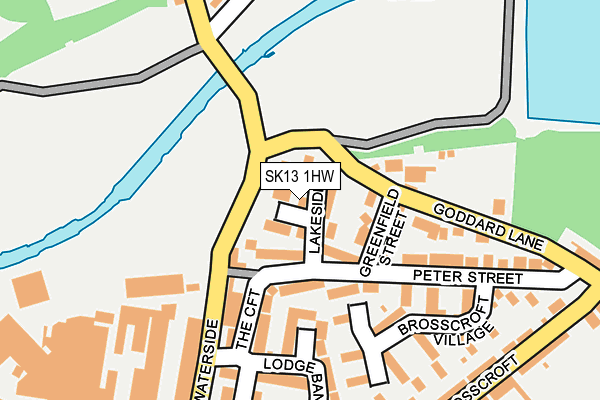 SK13 1HW map - OS OpenMap – Local (Ordnance Survey)
