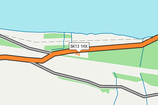 SK13 1HX map - OS OpenMap – Local (Ordnance Survey)