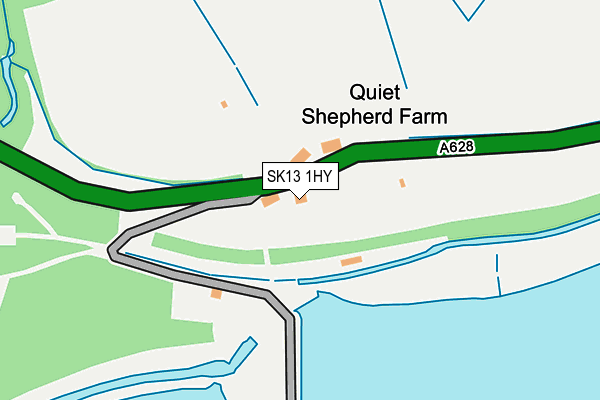 SK13 1HY map - OS OpenMap – Local (Ordnance Survey)