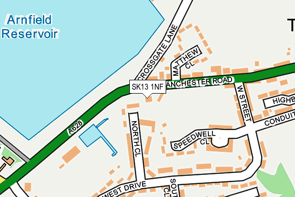 SK13 1NF map - OS OpenMap – Local (Ordnance Survey)
