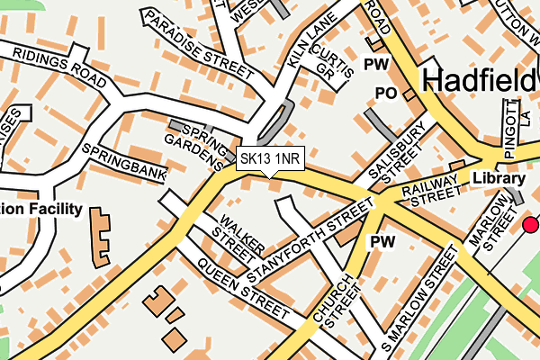 SK13 1NR map - OS OpenMap – Local (Ordnance Survey)