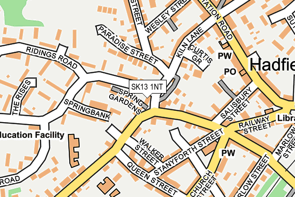 SK13 1NT map - OS OpenMap – Local (Ordnance Survey)