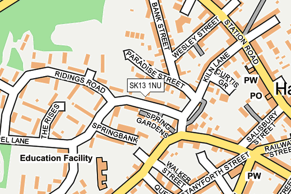 SK13 1NU map - OS OpenMap – Local (Ordnance Survey)