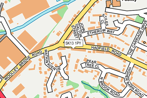 SK13 1PY map - OS OpenMap – Local (Ordnance Survey)