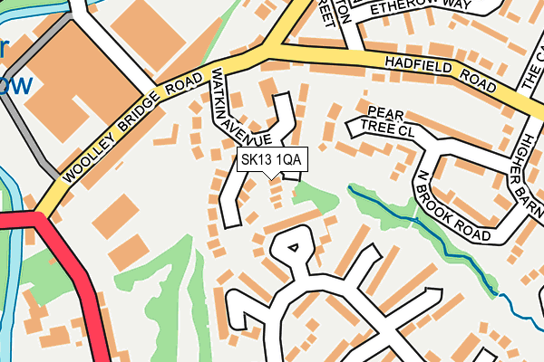 SK13 1QA map - OS OpenMap – Local (Ordnance Survey)