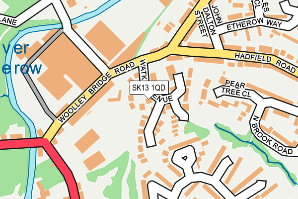 SK13 1QD map - OS OpenMap – Local (Ordnance Survey)