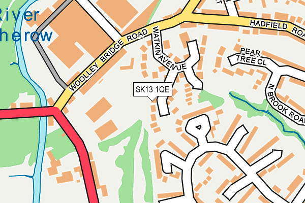 SK13 1QE map - OS OpenMap – Local (Ordnance Survey)