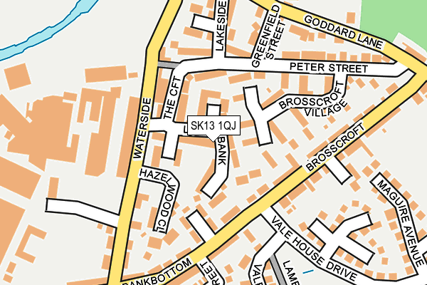 SK13 1QJ map - OS OpenMap – Local (Ordnance Survey)
