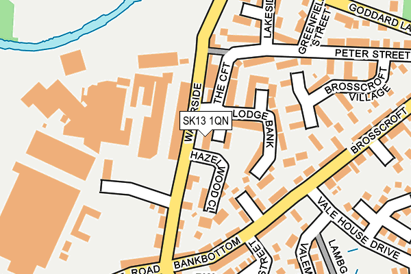 SK13 1QN map - OS OpenMap – Local (Ordnance Survey)