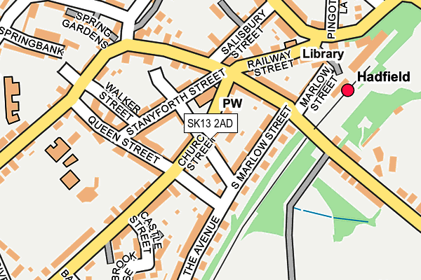 SK13 2AD map - OS OpenMap – Local (Ordnance Survey)