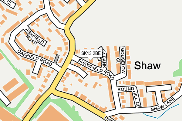 SK13 2BE map - OS OpenMap – Local (Ordnance Survey)