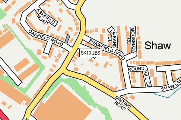 SK13 2BS map - OS OpenMap – Local (Ordnance Survey)