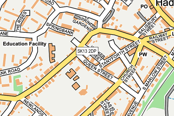 SK13 2DP map - OS OpenMap – Local (Ordnance Survey)