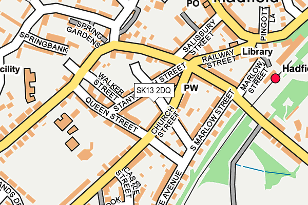 SK13 2DQ map - OS OpenMap – Local (Ordnance Survey)