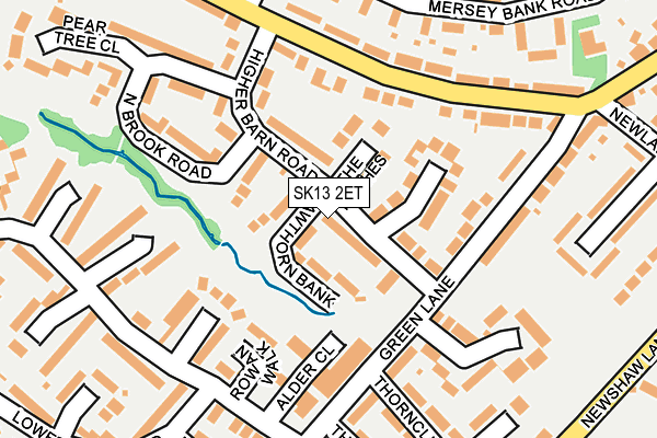 SK13 2ET map - OS OpenMap – Local (Ordnance Survey)