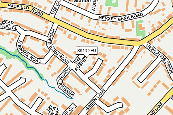 SK13 2EU map - OS OpenMap – Local (Ordnance Survey)