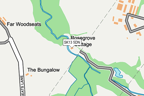 SK13 5DN map - OS OpenMap – Local (Ordnance Survey)