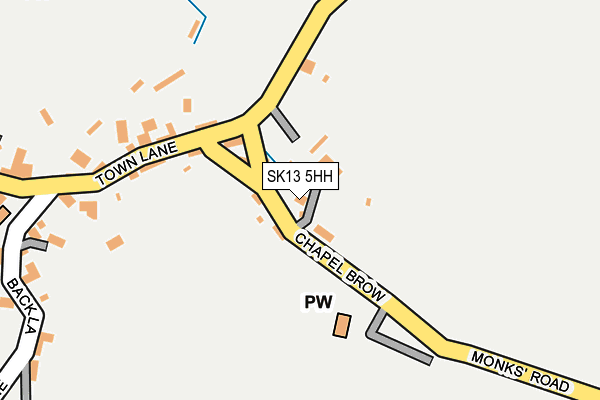 SK13 5HH map - OS OpenMap – Local (Ordnance Survey)