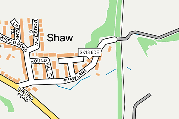 SK13 6DE map - OS OpenMap – Local (Ordnance Survey)