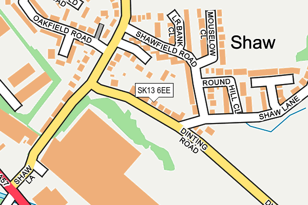 SK13 6EE map - OS OpenMap – Local (Ordnance Survey)