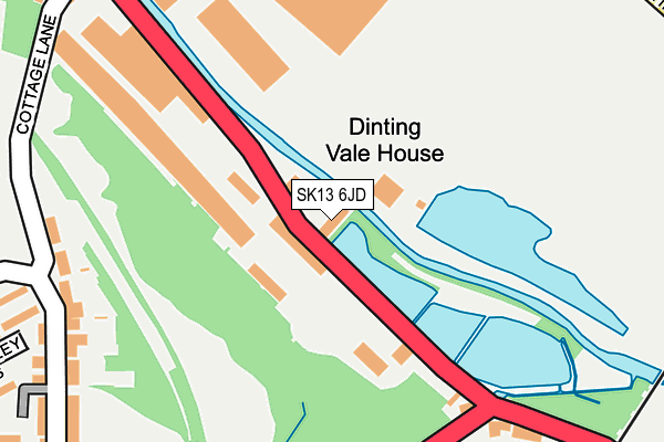 SK13 6JD map - OS OpenMap – Local (Ordnance Survey)