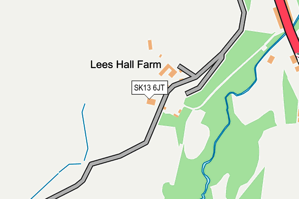 SK13 6JT map - OS OpenMap – Local (Ordnance Survey)