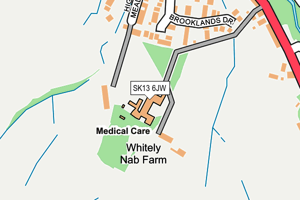 SK13 6JW map - OS OpenMap – Local (Ordnance Survey)