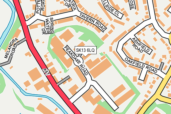 SK13 6LQ map - OS OpenMap – Local (Ordnance Survey)