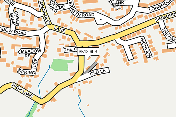 SK13 6LS map - OS OpenMap – Local (Ordnance Survey)