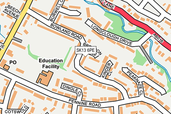Map of HIGH PEAK PROPERTY LIMITED at local scale