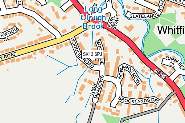 SK13 6PJ map - OS OpenMap – Local (Ordnance Survey)