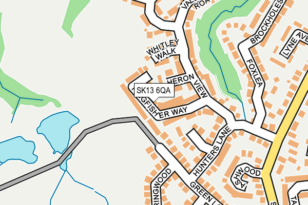 SK13 6QA map - OS OpenMap – Local (Ordnance Survey)